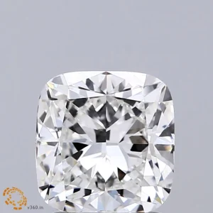 2.23 Carat Square Cushion Lab Grown Diamond, Excellent Polish, F Color, VVS2 Clarity
