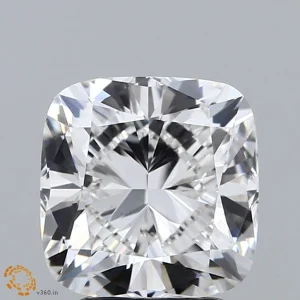 3.01 Carat Square Cushion Lab Grown Diamond, Excellent Polish, F Color, VVS2 Clarity