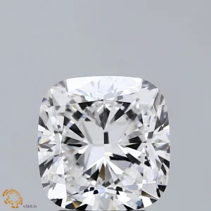 3.11 Carat Square Cushion Lab Grown Diamond, Excellent Polish, F Color, VS1 Clarity