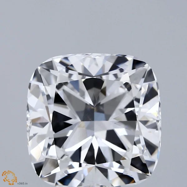 7.06 Carat Square Cushion Lab Grown Diamond, Excellent Polish, E Color, VVS2 Clarity