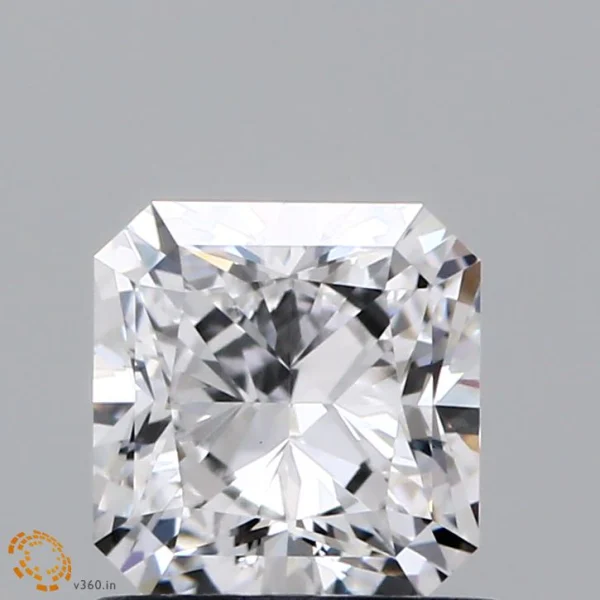 1.02 Carat Square Radiant Lab Grown Diamond, Excellent Polish, D Color, VVS2 Clarity