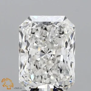 CC-SR-140-EX-F-VS2-LNGX-10-571 1.40 Carat Square Radiant Lab Grown Diamond, Excellent Polish, F Color, VS2 Clarity