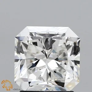 2.01 Carat Square Radiant Lab Grown Diamond, Excellent Polish, F Color, VS1 Clarity