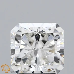 2.01 Carat Square Radiant Lab Grown Diamond, Excellent Polish, H Color, VS1 Clarity