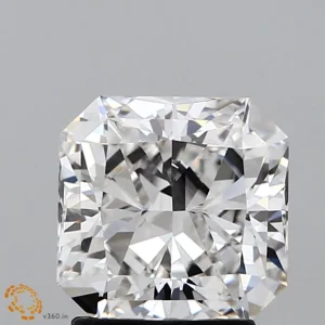 2.02 Carat Square Radiant Lab Grown Diamond, Excellent Polish, F Color, VS1 Clarity