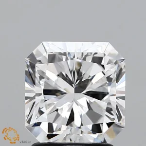 2.02 Carat Square Radiant Lab Grown Diamond, Excellent Polish, F Color, VS1 Clarity