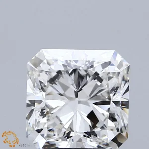 2.02 Carat Square Radiant Lab Grown Diamond, Excellent Polish, F Color, VS1 Clarity