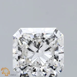 2.03 Carat Square Radiant Lab Grown Diamond, Excellent Polish, E Color, VVS2 Clarity