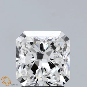 2.03 Carat Square Radiant Lab Grown Diamond, Excellent Polish, F Color, VS1 Clarity