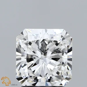 2.03 Carat Square Radiant Lab Grown Diamond, Excellent Polish, F Color, VS1 Clarity