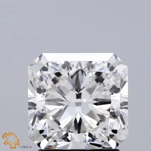 2.03 Carat Square Radiant Lab Grown Diamond, Excellent Polish, G Color, VVS2 Clarity