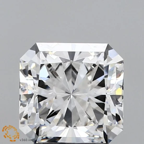 2.04 Carat Square Radiant Lab Grown Diamond, Excellent Polish, F Color, VS1 Clarity