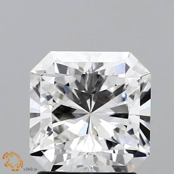 2.04 Carat Square Radiant Lab Grown Diamond, Excellent Polish, F Color, VS1 Clarity