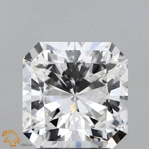 2.04 Carat Square Radiant Lab Grown Diamond, Excellent Polish, F Color, VS2 Clarity
