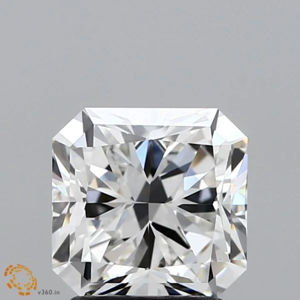 2.04 Carat Square Radiant Lab Grown Diamond, Excellent Polish, F Color, VVS2 Clarity