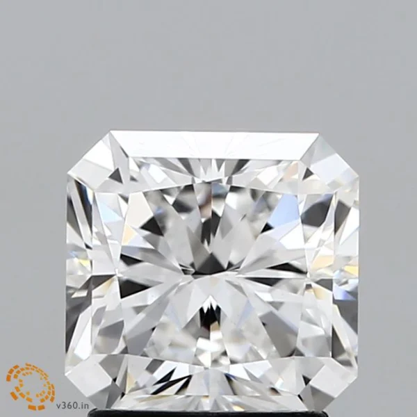 2.05 Carat Square Radiant Lab Grown Diamond, Excellent Polish, E Color, VS1 Clarity