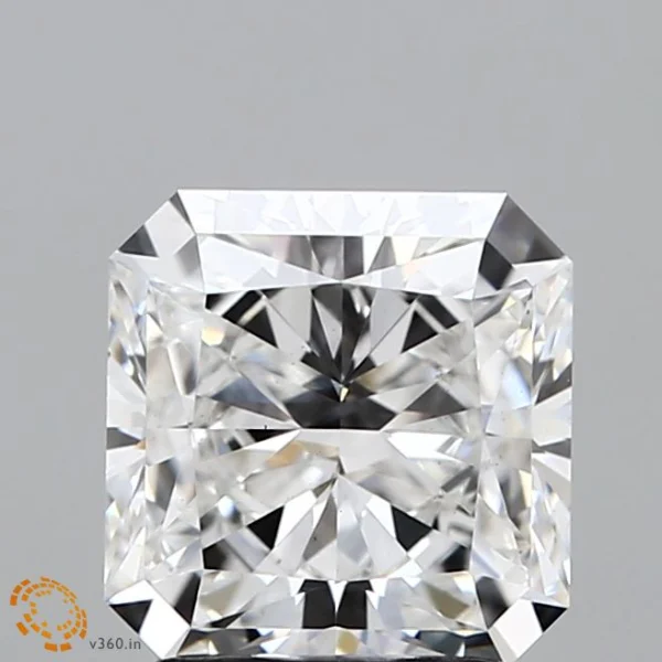 2.05 Carat Square Radiant Lab Grown Diamond, Excellent Polish, F Color, VS1 Clarity
