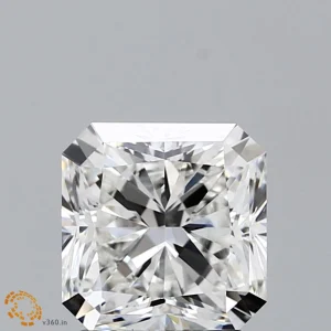 2.05 Carat Square Radiant Lab Grown Diamond, Excellent Polish, F Color, VS1 Clarity