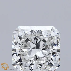 2.06 Carat Square Radiant Lab Grown Diamond, Excellent Polish, F Color, VS1 Clarity
