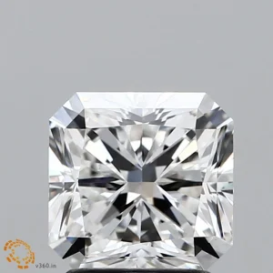 2.06 Carat Square Radiant Lab Grown Diamond, Excellent Polish, F Color, VVS2 Clarity