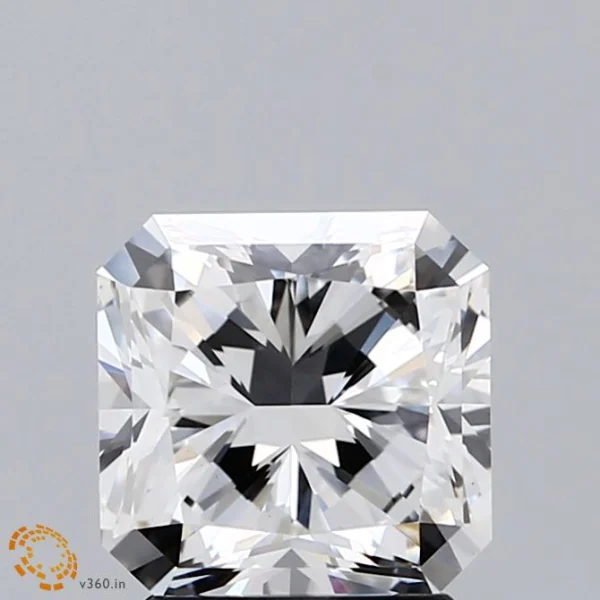 2.07 Carat Square Radiant Lab Grown Diamond, Excellent Polish, F Color, VS1 Clarity