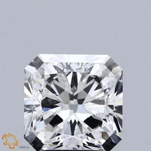 2.07 Carat Square Radiant Lab Grown Diamond, Excellent Polish, F Color, VS1 Clarity