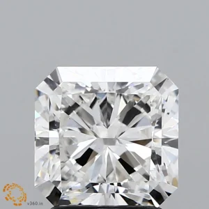 2.08 Carat Square Radiant Lab Grown Diamond, Excellent Polish, E Color, VS1 Clarity