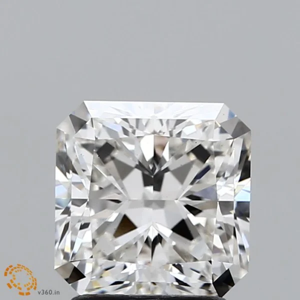 2.09 Carat Square Radiant Lab Grown Diamond, Excellent Polish, F Color, VS1 Clarity