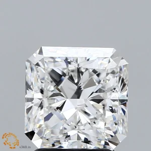 2.18 Carat Square Radiant Lab Grown Diamond, Excellent Polish, E Color, VS1 Clarity