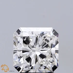 2.18 Carat Square Radiant Lab Grown Diamond, Excellent Polish, G Color, VVS2 Clarity