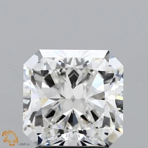 2.22 Carat Square Radiant Lab Grown Diamond, Excellent Polish, F Color, VS1 Clarity