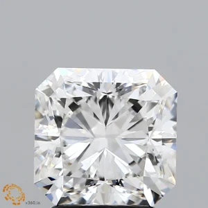 2.47 Carat Square Radiant Lab Grown Diamond, Excellent Polish, F Color, VS1 Clarity