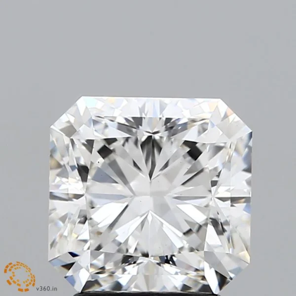 2.47 Carat Square Radiant Lab Grown Diamond, Excellent Polish, F Color, VS1 Clarity