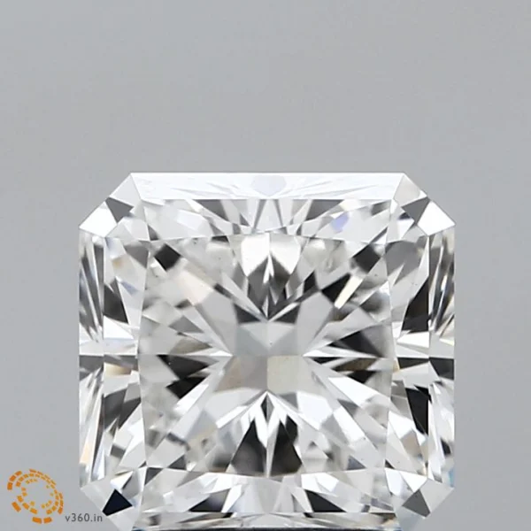 2.58 Carat Square Radiant Lab Grown Diamond, Excellent Polish, F Color, VS1 Clarity