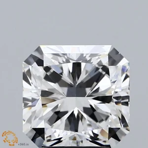 2.62 Carat Square Radiant Lab Grown Diamond, Excellent Polish, F Color, VS1 Clarity