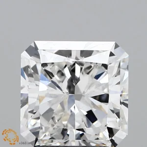 2.62 Carat Square Radiant Lab Grown Diamond, Excellent Polish, F Color, VS2 Clarity