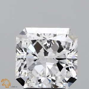 2.63 Carat Square Radiant Lab Grown Diamond, Excellent Polish, D Color, VVS2 Clarity