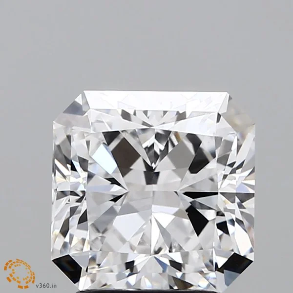 CC-SR-263-EX-D-VVS2-Ngc-12-29-B 2.63 Carat Square Radiant Lab Grown Diamond, Excellent Polish, D Color, VVS2 Clarity