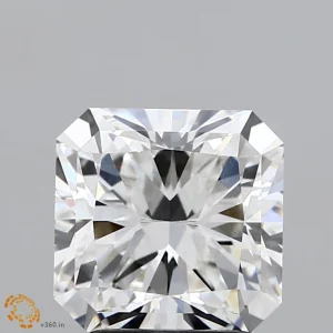 2.63 Carat Square Radiant Lab Grown Diamond, Excellent Polish, F Color, VS1 Clarity