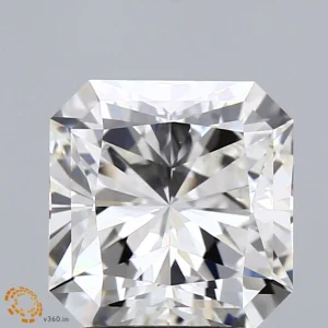 2.66 Carat Square Radiant Lab Grown Diamond, Excellent Polish, F Color, VS1 Clarity