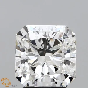 2.68 Carat Square Radiant Lab Grown Diamond, Excellent Polish, F Color, VS1 Clarity