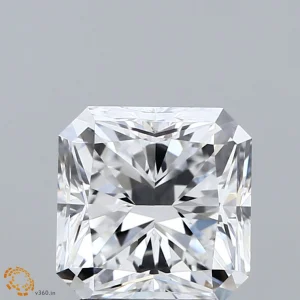 2.79 Carat Square Radiant Lab Grown Diamond, Excellent Polish, D Color, VVS1 Clarity