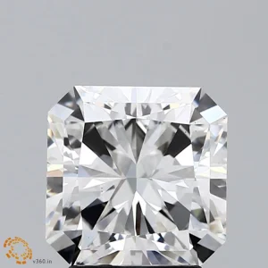 2.82 Carat Square Radiant Lab Grown Diamond, Excellent Polish, F Color, VS1 Clarity