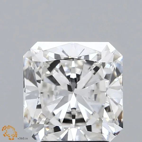 2.83 Carat Square Radiant Lab Grown Diamond, Excellent Polish, F Color, VS2 Clarity