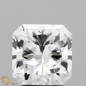 2.83 Carat Square Radiant Lab Grown Diamond, Excellent Polish, F Color, VS2 Clarity