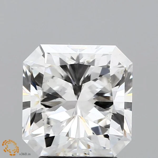 2.83 Carat Square Radiant Lab Grown Diamond, Excellent Polish, F Color, VS2 Clarity