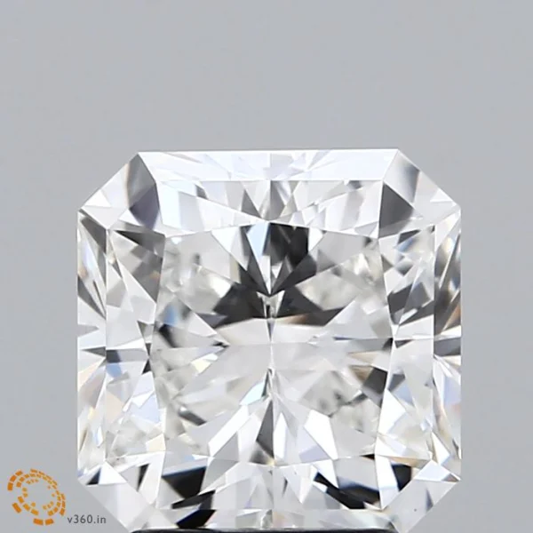 2.89 Carat Square Radiant Lab Grown Diamond, Excellent Polish, F Color, VS1 Clarity