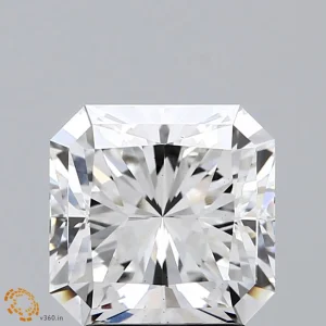 3.01 Carat Square Radiant Lab Grown Diamond, Excellent Polish, F Color, VS1 Clarity