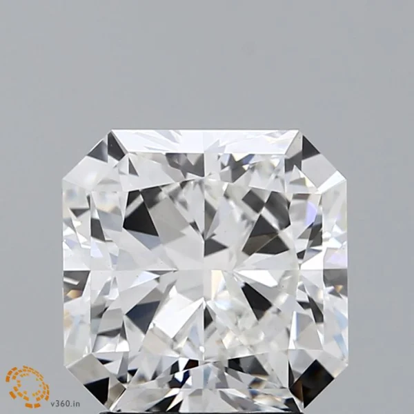 3.02 Carat Square Radiant Lab Grown Diamond, Excellent Polish, F Color, VS1 Clarity