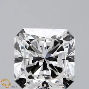 3.02 Carat Square Radiant Lab Grown Diamond, Excellent Polish, F Color, VS2 Clarity